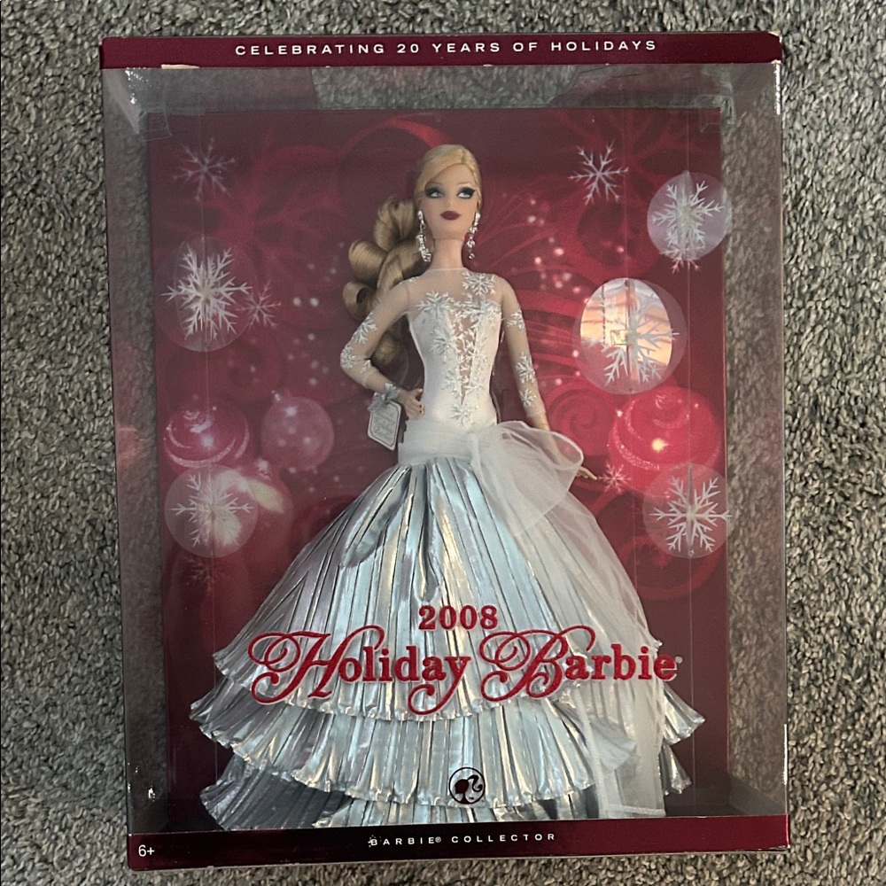 Barbie 2008 Holiday Doll in Silver and White